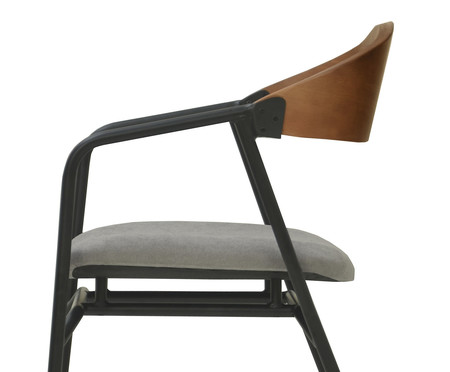 Cadeira Orbita Cinza com Encosto Canela | WestwingNow