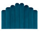 Cabeceira Painel em Veludo Royal Gomos - Esmeralda Pavão, Azul | WestwingNow