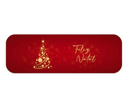 Passadeira Feliz Natal Vermelho - 34X120cm | WestwingNow