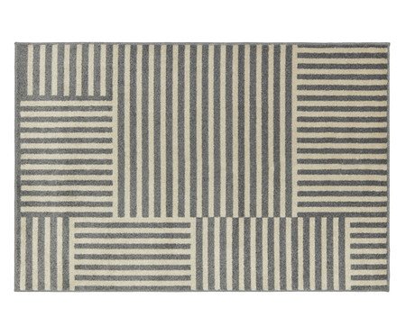 Tapete Polo Nice Grafite e Areia