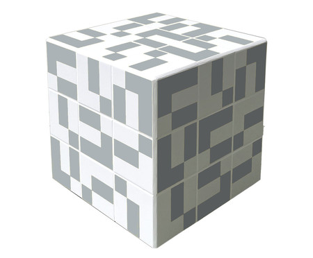 Cubo Blocks Cinza  - Hometeka