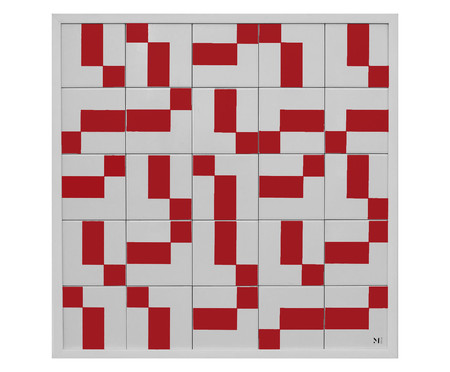 Quadro Blocks Vermelho  - Hometeka