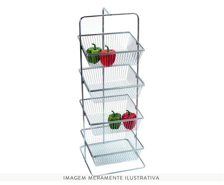 Fruteira de Chão em Inox White - Branco | WestwingNow