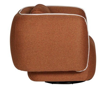 Poltrona Giratória Goma em Linhão Terracota | Westwing