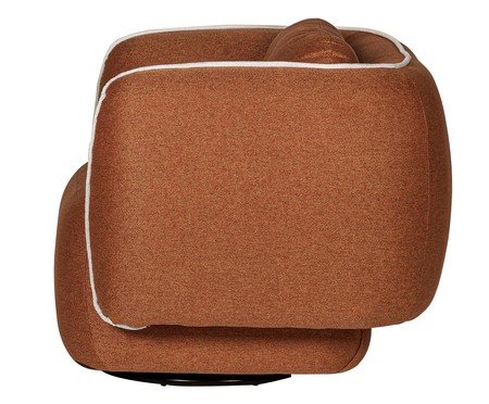 Poltrona Giratória Goma em Linhão Terracota | Westwing