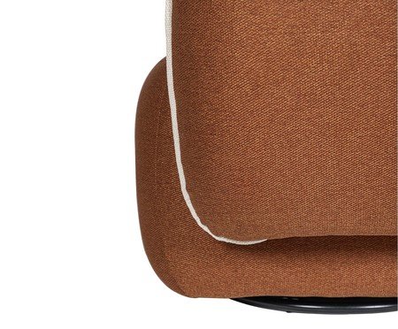 Poltrona Giratória Goma em Linhão Terracota | Westwing