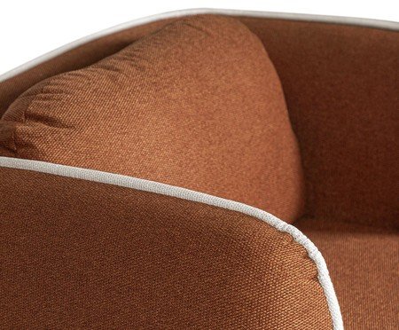 Poltrona Giratória Goma em Linhão Terracota | Westwing