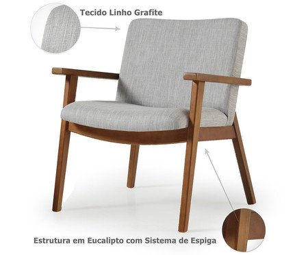 Poltrona Milão Grafite | Westwing