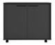 Balcão Sala de Estar com 2 Portas BMU 114 Linha Line  Preto, black | WestwingNow