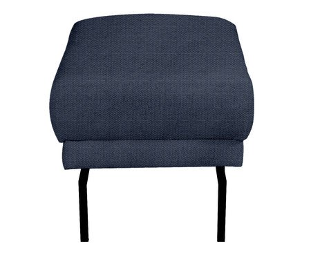 Puff em Linho Linea Azul Jeans Mescla | Westwing
