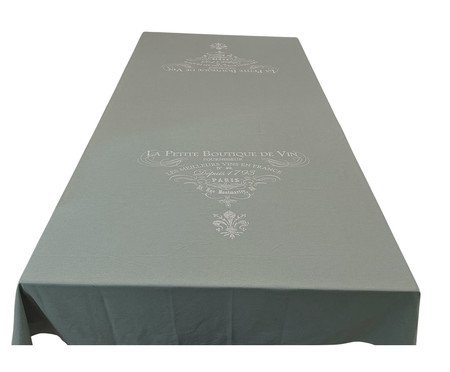 Jogo de Toalha de Mesa e Guardanapos em Linho Verde Boutique du Vin | Westwing