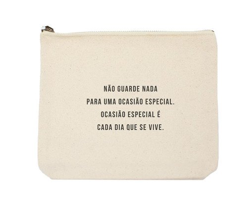 Bolsa Nécessaire com Zíper Ocasião Especial, beige | WestwingNow