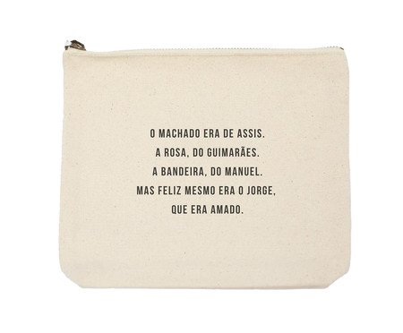 Bolsa Nécessaire com Zíper Escritores | Westwing
