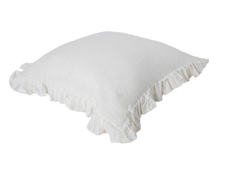 Capa de Almofada em Cotton Linen Leuka Branco | WestwingNow