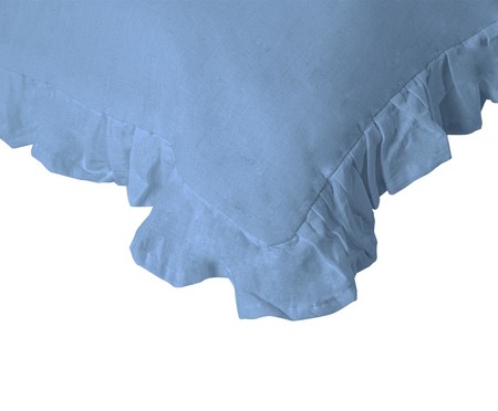Capa de Almofada em Cotton Linen Leuka Azul | WestwingNow