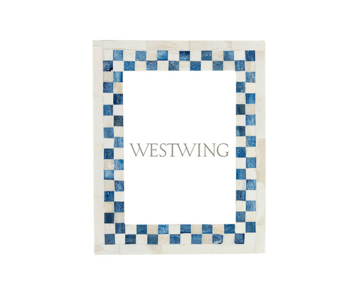 Porta-Retrato Deep M Azul e Creme, Azul | WestwingNow