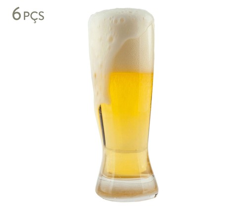 Jogo de Copos para Cerveja em Vidro Afyon - Transparente, Transparente | WestwingNow