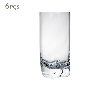 Jogo de Copos para Água em Cristal Lexi - Transparente