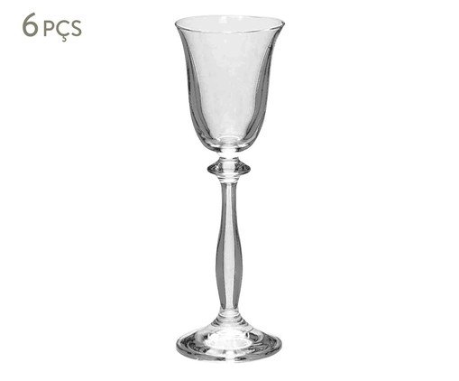 Jogo de Taças para Licor em Cristal Ecológico Angela Transparente, Transparente | WestwingNow