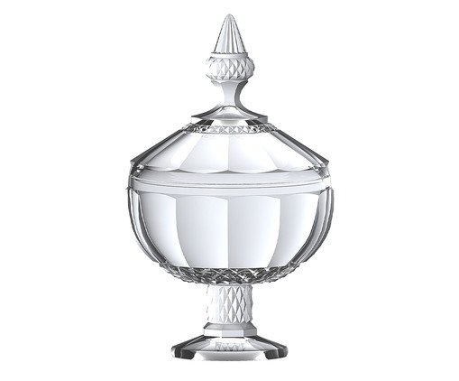 Potiche Splendor em Cristal com Pé, Transparente | WestwingNow