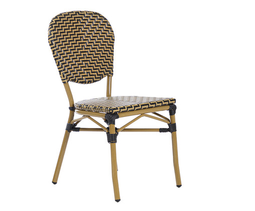 Cadeira Bistrô Sena Preto e Ocre, Colorido | WestwingNow