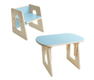 Jogo de Mesa e Cadeira Grow Regulável Azul Francês - Hometeka | WestwingNow