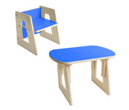 Jogo de Mesa e Cadeira Grow Regulável Azul Real - Hometeka | WestwingNow