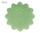 Jogo de Pratos para Sobremesa Mandala Turca Verde Nilo - 04 Pessoas, Verde | WestwingNow