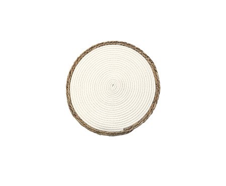 Lugar Americano de Fibra Natural e Algodão Branco | Westwing