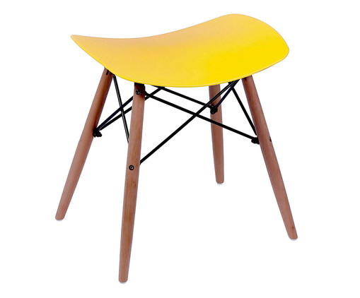 Banquinho Eames Wood - Amarelo, Amarelo | WestwingNow