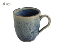 Jogo de Canecas Coup Stoneware Grande Titanium Azul | WestwingNow