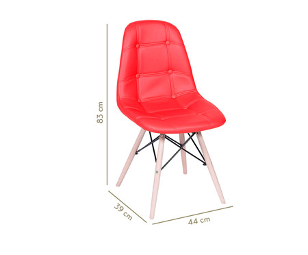 Cadeira Eames Stuf - Vermelha | WestwingNow
