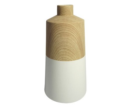 Vaso de Cerâmica Zelfa - Branco e Bege | WestwingNow