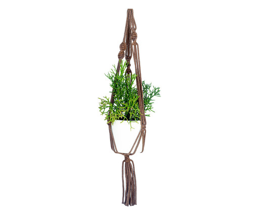 Hanger em Macramê Basic Tabaco, Natural | WestwingNow