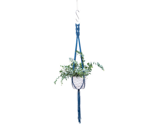 Hanger em Macramê Wish Azul Navy, Natural | WestwingNow