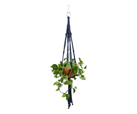 Hanger em Macramê Mega Azul Navy | WestwingNow