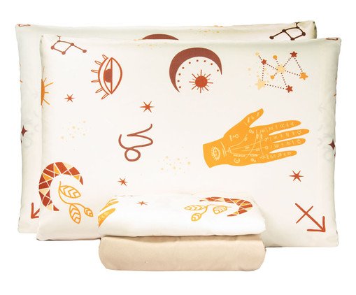 Jogo de Lençol Jazz Ela Mística 200 Fios, beige | WestwingNow