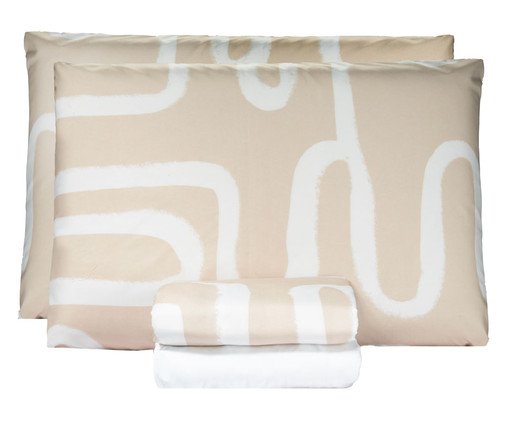 Jogo de Lençol Jazz Duna 200 Fios, white | WestwingNow