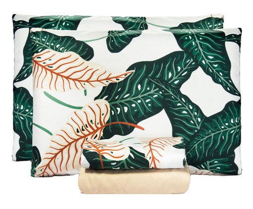 Jogo de Lençol Jazz Folhagem 200 Fios, green | WestwingNow