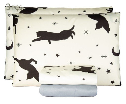 Jogo de Lençol Jazz Gatinhos 200 Fios, grey | WestwingNow