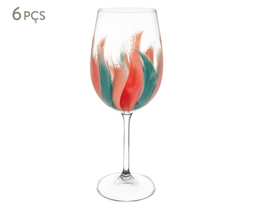 Jogo de Taças Cristal para Vinho Aquarela, multicolor | WestwingNow