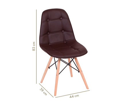 Cadeira Eames Stuf - Marrom | WestwingNow