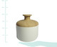 Vaso em Cerâmica Chuck Vinga - Branco e Bege, Branco, Bege | WestwingNow