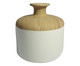 Vaso em Cerâmica Chuck Vinga - Branco e Bege, Branco, Bege | WestwingNow