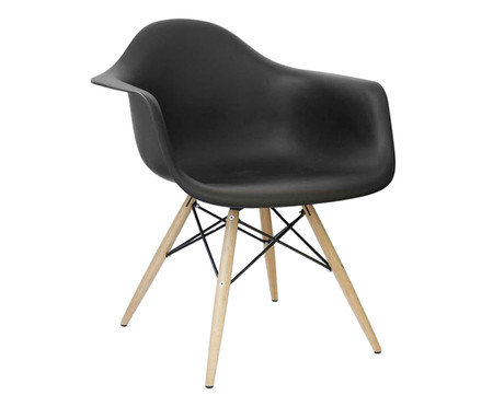 Cadeira Eames Young Wood - Preto