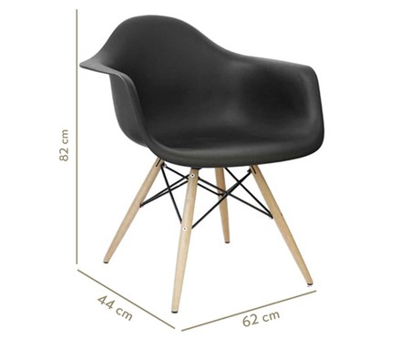 Cadeira Eames Young Wood - Preto | WestwingNow