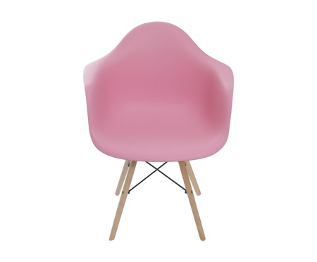 Cadeira Eames com braço Finella Wood - Rosa | WestwingNow