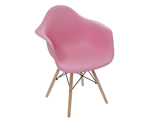 Cadeira Eames com braço Finella Wood - Rosa, Rosa | WestwingNow