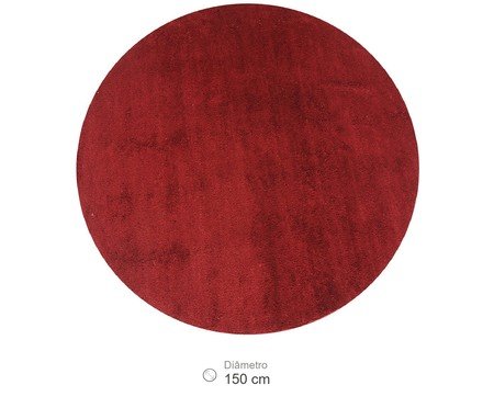 Tapete Shaggy Redondo Smooth Cereja | Westwing