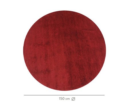 Tapete Shaggy Redondo Smooth Cereja | Westwing